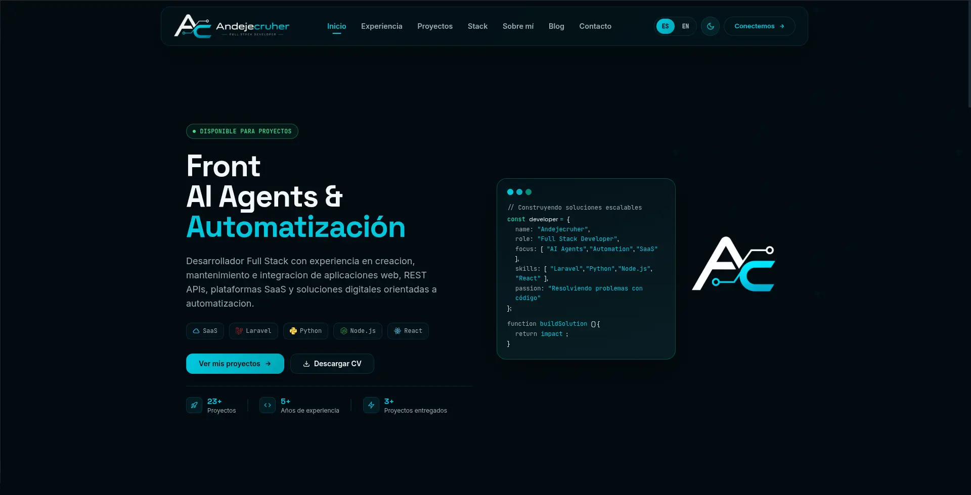 Andejecruher Web project preview