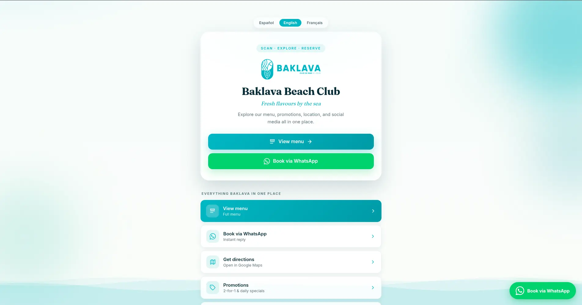 Baklava Club de Mar project preview
